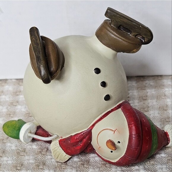 Coldwater Creek Vintage Set of4 Skating Snowmen Christmas Figurine Decorations - Picture 6 of 11